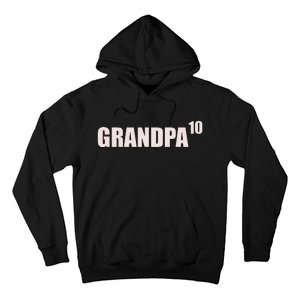 Grandpa 10 Grandkids 10th Time Cubed Grandpa Of Ten Hoodie