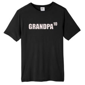 Grandpa 10 Grandkids 10th Time Cubed Grandpa Of Ten Tall Fusion ChromaSoft Performance T-Shirt