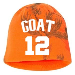 Goat 12 Greatest Of All Time New England Fans Cool Gift Kati - Camo Knit Beanie