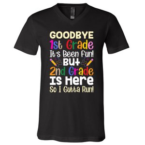 Goodbye 1st Grade Hello 2nd Grade Back To Shcool Outfit V-Neck T-Shirt