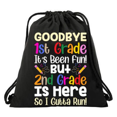 Goodbye 1st Grade Hello 2nd Grade Back To Shcool Outfit Drawstring Bag