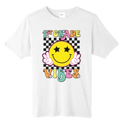 Girl 1st Grade Vibes Smile Face Back To School First Grade Tall Fusion ChromaSoft Performance T-Shirt