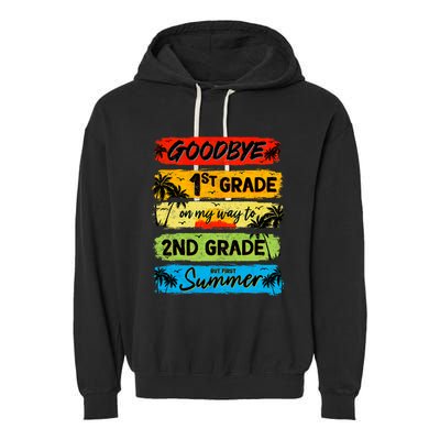 Goodbye 1st Grade Summer Graduation Teacher Garment-Dyed Fleece Hoodie