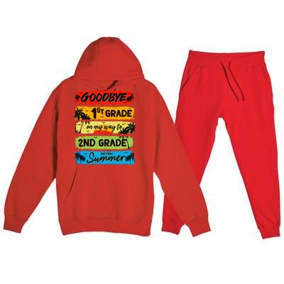 Goodbye 1st Grade Summer Graduation Teacher Premium Hooded Sweatsuit Set