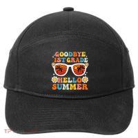 Goodbye 1st Grade Hello Summer Funny First Grade Graduate 7-Panel Snapback Hat