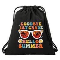 Goodbye 1st Grade Hello Summer Funny First Grade Graduate Drawstring Bag