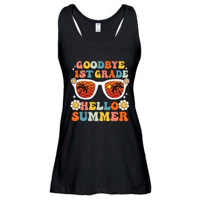 Goodbye 1st Grade Hello Summer Funny First Grade Graduate Ladies Essential Flowy Tank