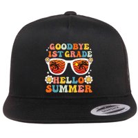 Goodbye 1st Grade Hello Summer Funny First Grade Graduate Flat Bill Trucker Hat