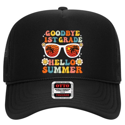 Goodbye 1st Grade Hello Summer Funny First Grade Graduate Trucker Hat