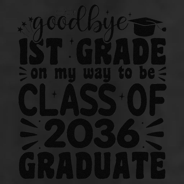 Goodbye 1st Grade Class Of 2036 Graduate 2025 1st Grade 7 Panel Mesh Trucker Snapback Hat