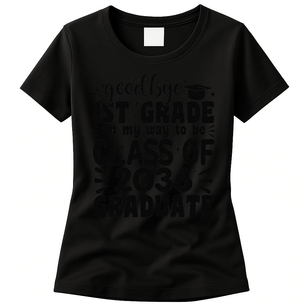 Goodbye 1st Grade Class Of 2036 Graduate 2025 1st Grade Womens T-Shirt