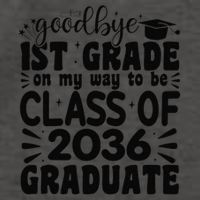 Goodbye 1st Grade Class Of 2036 Graduate 2025 1st Grade Vector Backpack