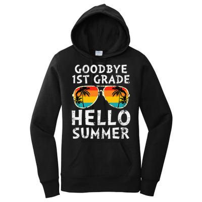 Goodbye 1st Grade Hello Summer Last Day Of School Women's Pullover Hoodie