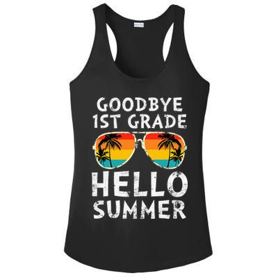 Goodbye 1st Grade Hello Summer Last Day Of School Ladies PosiCharge Competitor Racerback Tank