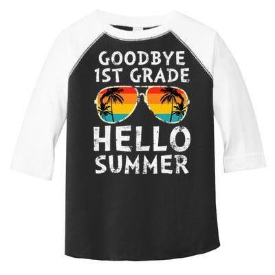 Goodbye 1st Grade Hello Summer Last Day Of School Toddler Fine Jersey T-Shirt