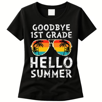 Goodbye 1st Grade Hello Summer Last Day Of School Womens T-Shirt