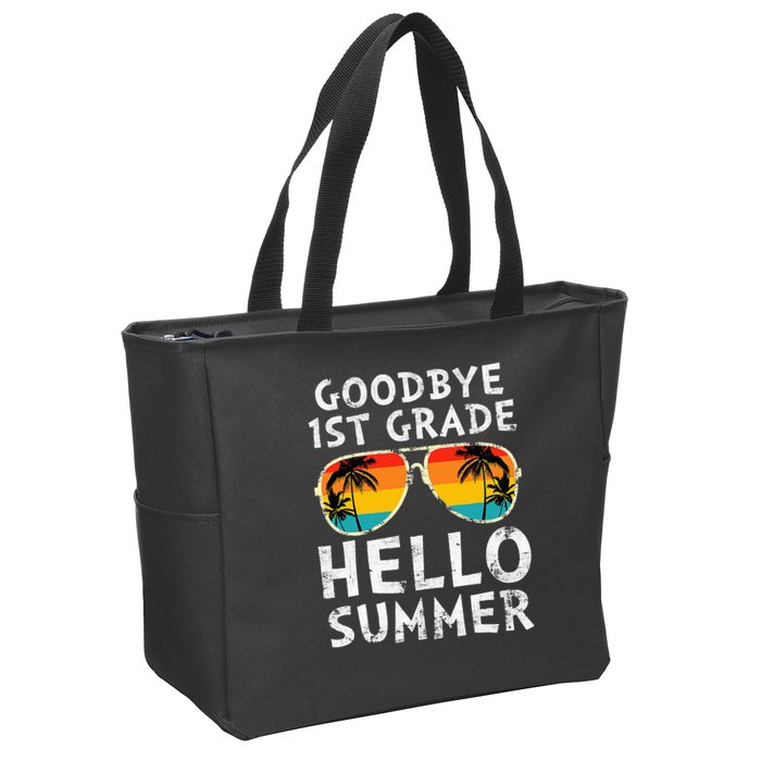 Goodbye 1st Grade Hello Summer Last Day Of School Zip Tote Bag