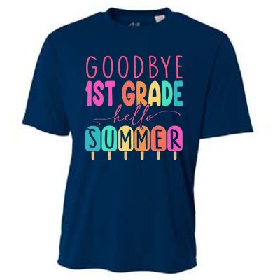 Goodbye 1st Grade Hello Summer First Grade Graduate Cooling Performance Crew T-Shirt