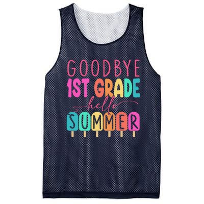 Goodbye 1st Grade Hello Summer First Grade Graduate Mesh Reversible Basketball Jersey Tank