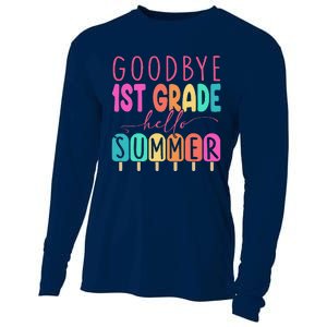 Goodbye 1st Grade Hello Summer First Grade Graduate Cooling Performance Long Sleeve Crew