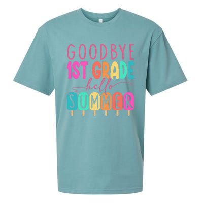 Goodbye 1st Grade Hello Summer First Grade Graduate Sueded Cloud Jersey T-Shirt