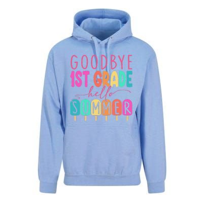 Goodbye 1st Grade Hello Summer First Grade Graduate Unisex Surf Hoodie