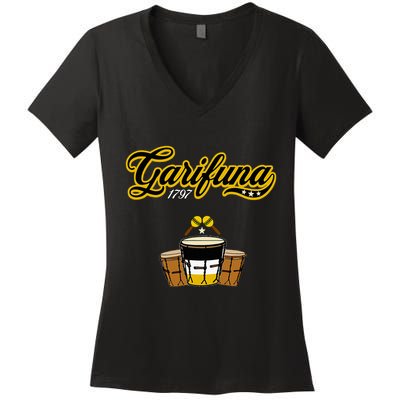 Garifuna 1797 Honduras Catrachas Paranda And Punta Culture Women's V-Neck T-Shirt