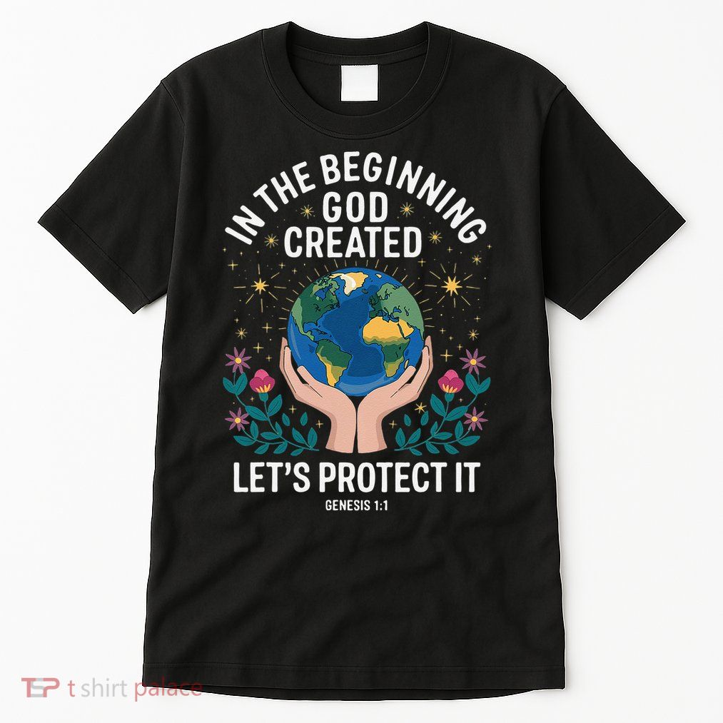 Genesis 11 Lets Protect Earth and Faith Typography Design Tall T-Shirt