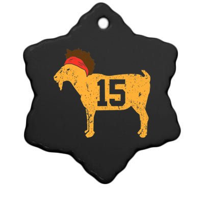 GOAT 15 MVP The Young Greatest of All Time Premium Ceramic Star Ornament