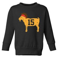 GOAT 15 MVP The Young Greatest of All Time Premium Toddler Sweatshirt