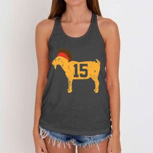 GOAT 15 MVP The Young Greatest of All Time Premium Women's Knotted Racerback Tank