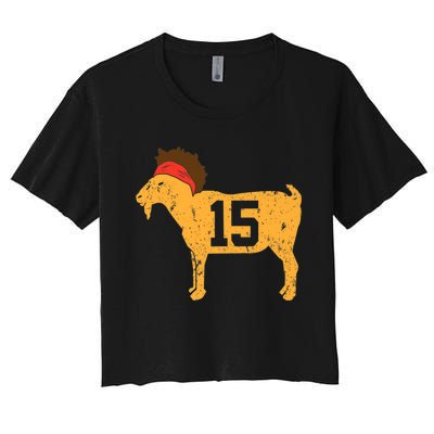 GOAT 15 MVP The Young Greatest of All Time Premium Women's Crop Top Tee