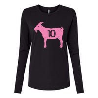 Goat 10 Miami Soccer Womens Cotton Relaxed Long Sleeve T-Shirt