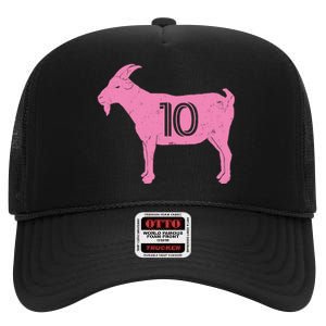 Goat 10 Miami Soccer High Crown Mesh Back Trucker Hat