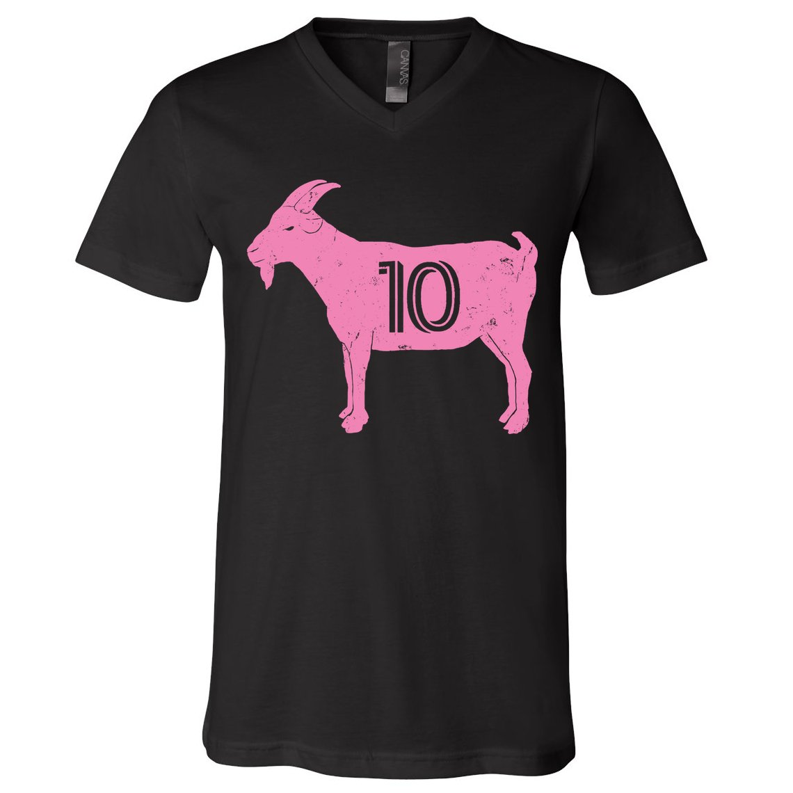 Goat 10 Miami Soccer V-Neck T-Shirt