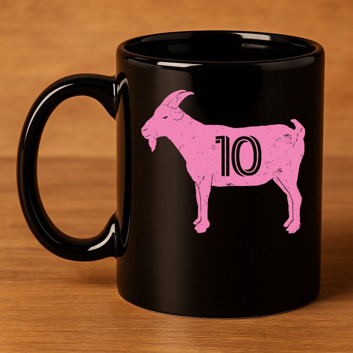 Goat 10 Miami Soccer 11oz C Handle Ceramic Mug