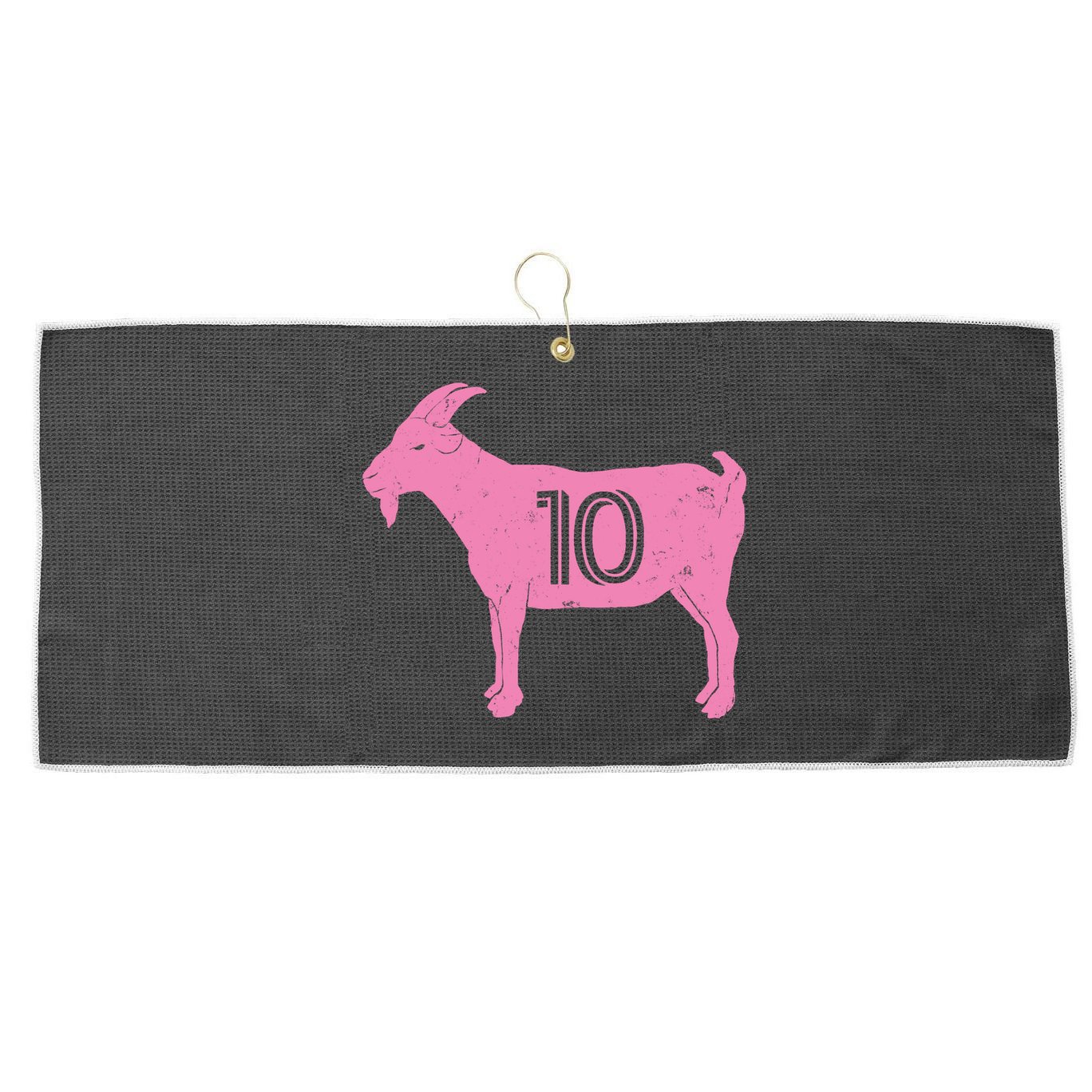 Goat 10 Miami Soccer Large Microfiber Waffle Golf Towel
