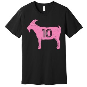 Goat 10 Miami Soccer Premium T-Shirt