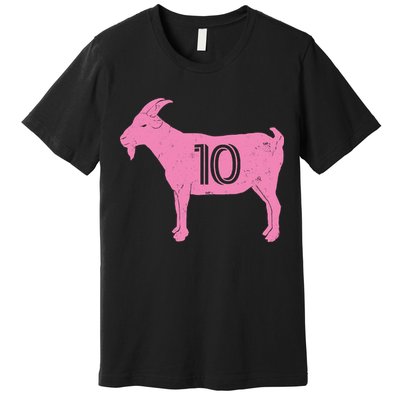 Goat 10 Miami Soccer Premium T-Shirt