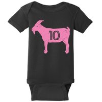 Goat 10 Miami Soccer Baby Bodysuit