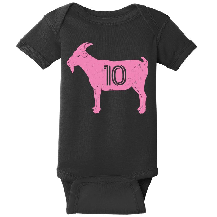 Goat 10 Miami Soccer Baby Bodysuit