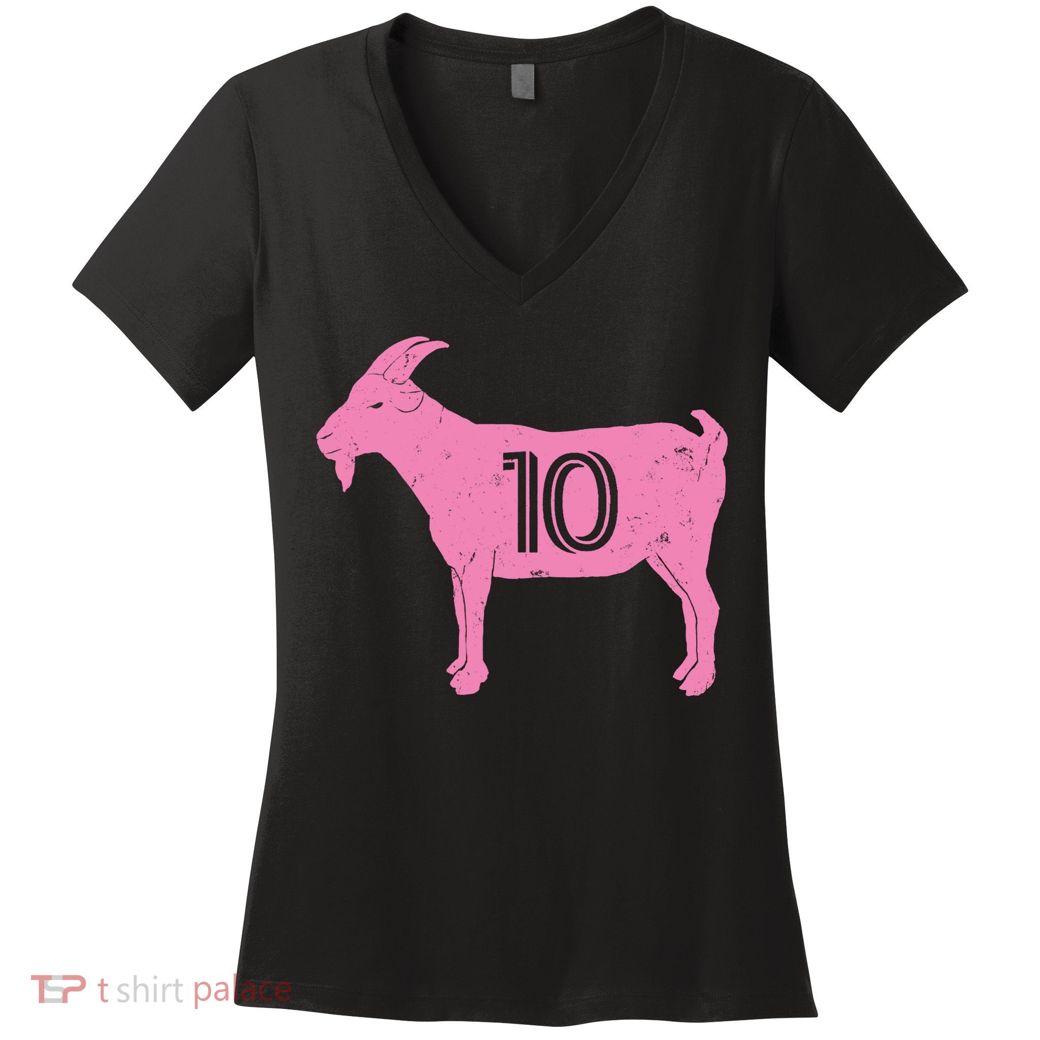 Goat 10 Miami Soccer Women's V-Neck T-Shirt