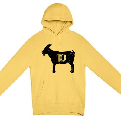 Goat 10 Miami Soccer Team Premium Pullover Hoodie