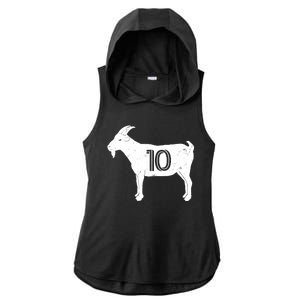 Goat 10 Miami Soccer Team Ladies PosiCharge Tri-Blend Wicking Draft Hoodie Tank