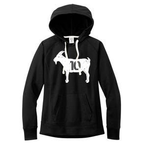 Goat 10 Miami Soccer Team Women's Fleece Hoodie