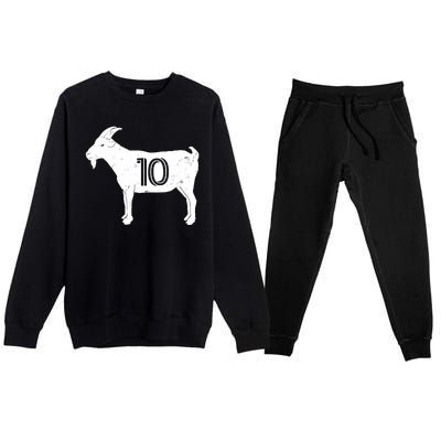 Goat 10 Miami Soccer Team Premium Crewneck Sweatsuit Set