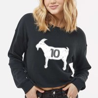 Goat 10 Miami Soccer Team Cropped Pullover Crew