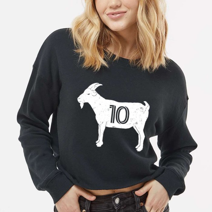 Goat 10 Miami Soccer Team Cropped Pullover Crew
