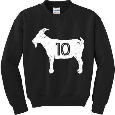 Goat 10 Miami Soccer Team Kids Sweatshirt