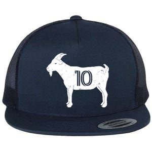 Goat 10 Miami Soccer Team Flat Bill Trucker Hat